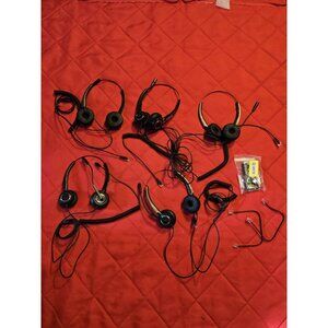 Lot Voice joy Phone Headsets 5 Headphones Bundle Telephone Vintage